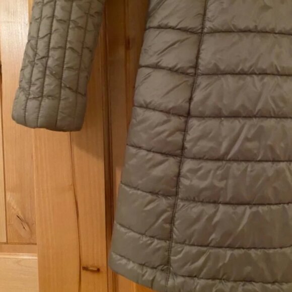 Patagonia Women's Radalie Long Olive Green Puffer Full Zip Quilted Jacket XS - Picture 9 of 11